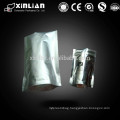 China OEM stand up zipper pouches in matt silver/plastic packaging bags